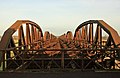 Color del fierro oxidado (puente dañado en la II guerra mundial)