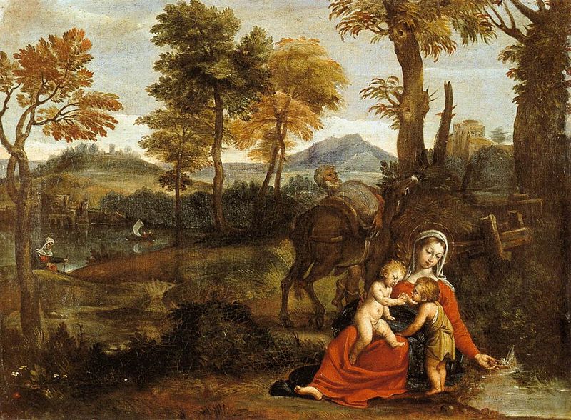 File:Domenichino - The Rest on the Flight into Egypt - WGA06396.jpg