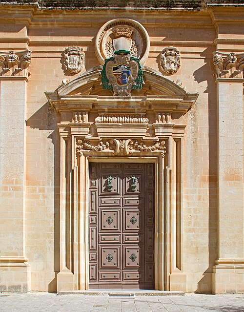 The cathedral's doorway