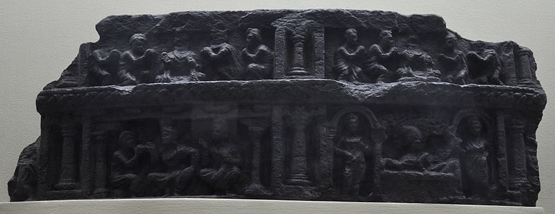 File:Dream of Mayadevi and Interpretation by Sage Asita - Loriyan Tangai - Gandhara - Indian Museum - Kolkata 2012-11-16 1863.JPG