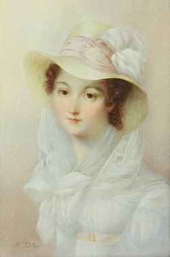 La Duchesse de Talleyrand Périgord, miniature sur émail, début XIXe siècle, localisation inconnue