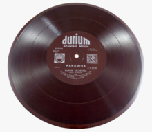 A brown Durium 78rpm record Durium Record.png