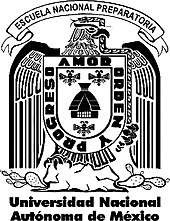 Seal of the Escuela Nacional Preparatoria, founded in 1868 ENPlogo.jpg