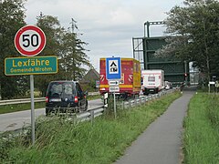 Brücke hochgeklappt