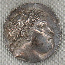 Image of Philetaerus on a coin of Eumenes I