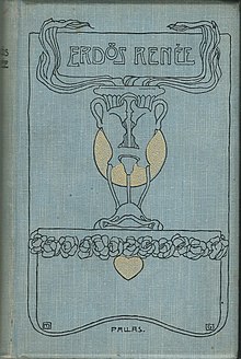 The cover of Renée Erdős' 1902 poetry collection Versek ("Poems").