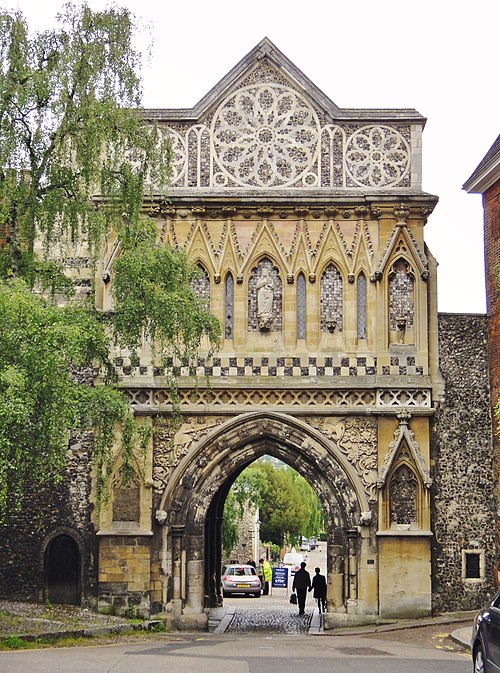 St Ethelbert's Gate at Tombland was built as penance for riots which occurred in the 1270s