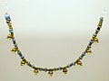 Etruria, goldsmiths from the archaic period, 6th century BC, gold and faience necklace