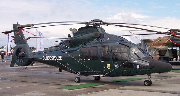 Former BGS Eurocopter EC 155 with current markings but BGS dark-green paint