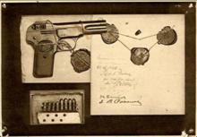 Fanny Kaplan's FN 1900 pistol, used in the attempted assassination of Lenin Fanny Kaplan's FN 1900 pistol, used in the attempted assassination of Lenin.png