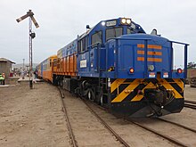 Ferrocarril Arica-La Paz, FCALP, tren turístico de Arica a Central, estación Chinchorro (Arica).