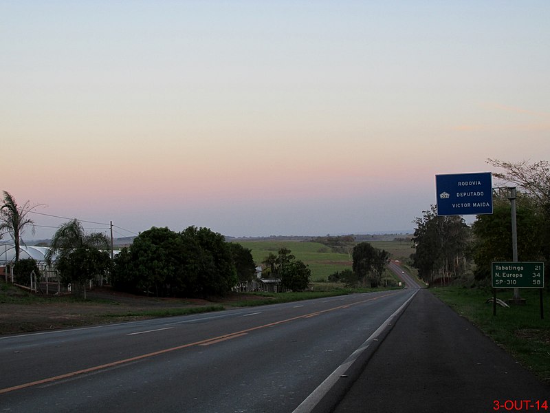 File:Final de Rodovia no Km 58 da Rodovia Deputado Victor Maida (SP-331) em Ibitinga. A rodovia tem início na rodovia Washington Luiz (SP-310) próximo a Araraquara, e dá acesso as cidades de Nova Europa, G - panoramio.jpg