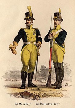 Österbottens regementes uniform 1779.