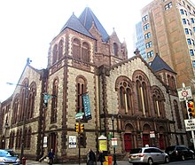 First Baptist Church of Philadelphia, current building located at 17th & Sansom Streets. First Baptist Church of Philadelphia.jpg