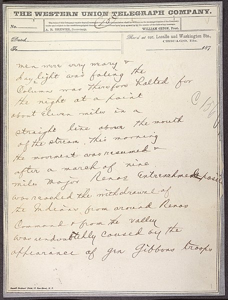 File:First Report of the Battle of the Little Bighorn, from General Alfred H. Terry in Montana, to Assistant Adjutant General R. C. Drum in Chicago - NARA - 301976 (page 15).jpg