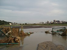 Flood damage from Typhoon Fitow along the Tama River flood plain Fitow Flood Damage.jpg