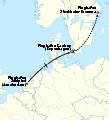 Flight route of PH-TCR