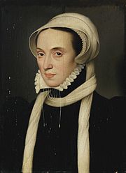 Christina in later life. Portrait by Francois Clouet, 1558 Francois Clouet Christina of Denmark Duchess of Milan and of Lorraine 1558.jpg