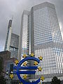 Frankfurt, European Central Bank with Euro.jpg