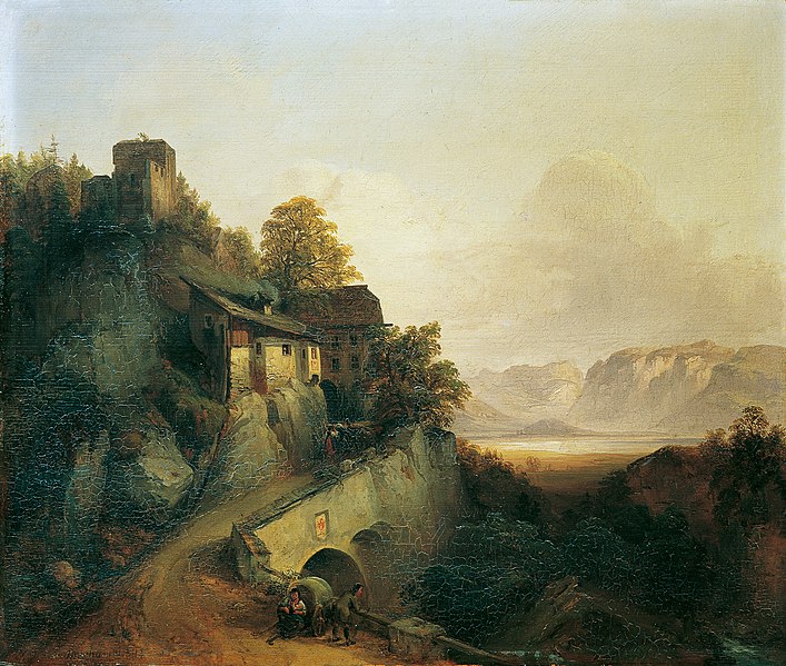 File:Franz Barbarini - Gebirgsstraße in Tirol - 2694 - Österreichische Galerie Belvedere.jpg