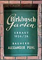 Birkbuschgarten, Birkbuschstraße 61, Berlin-Steglitz, Deutschland