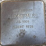 Stolperstein für Alex Strauß