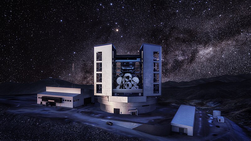 File:Giant Magellan Telescope Exterior Rendering at Night.jpg