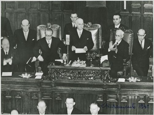 President Luigi Einaudi inaugural address on 12 May 1948