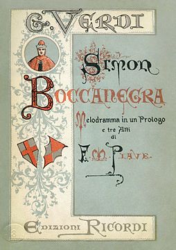 Giuseppe Verdi, Simon Boccanegra first edition libretto for the 1881 revision of the opera - Restoration