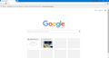 Page d'accueil de Google Chrome 48 sur Windows 10