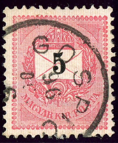 Kingdom of Hungary stamp cancelled in 1896