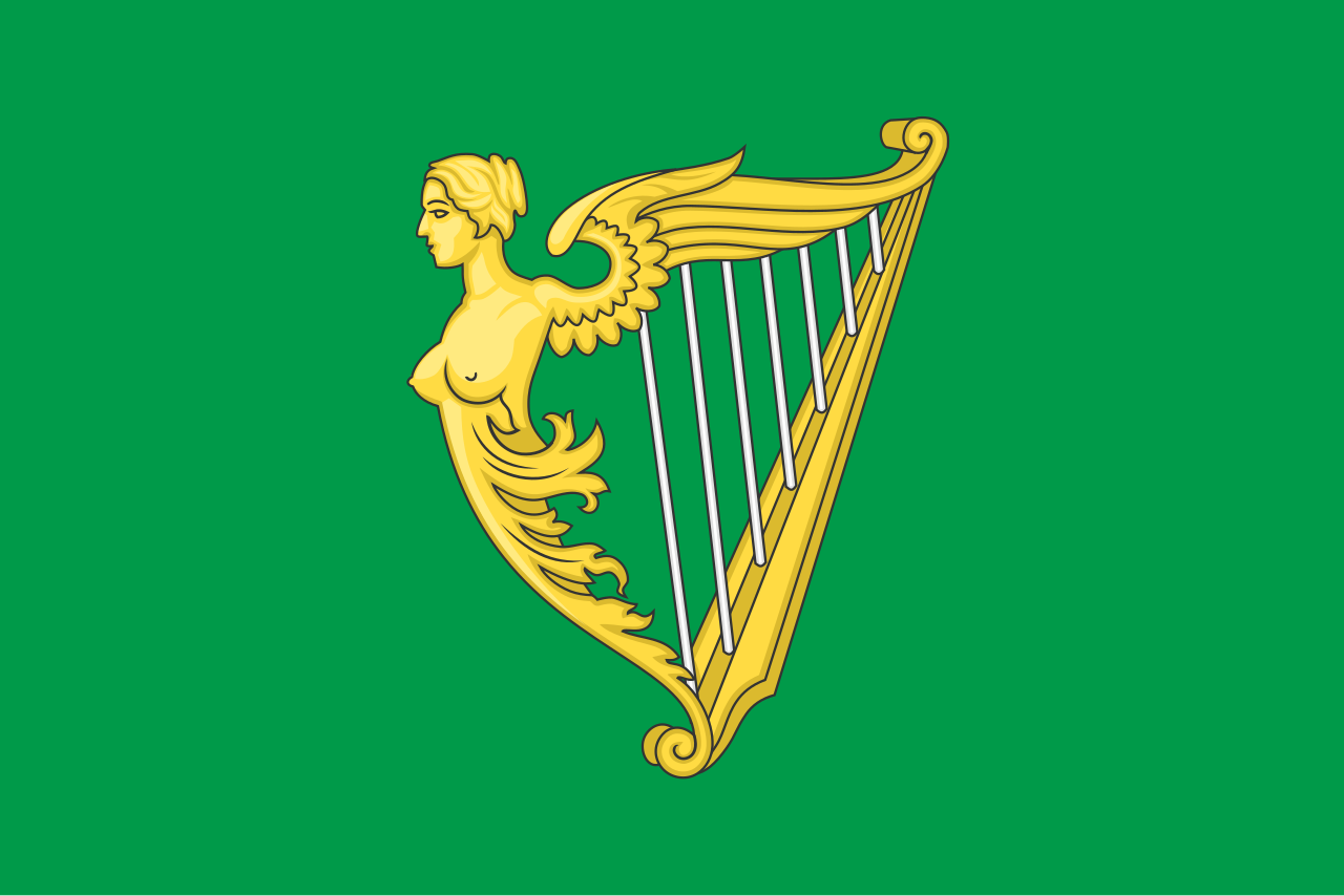 Файл:Green harp flag of Ireland.svg — Википедия