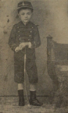 Barroso dressed in military uniform when he was 5 years old, 1894