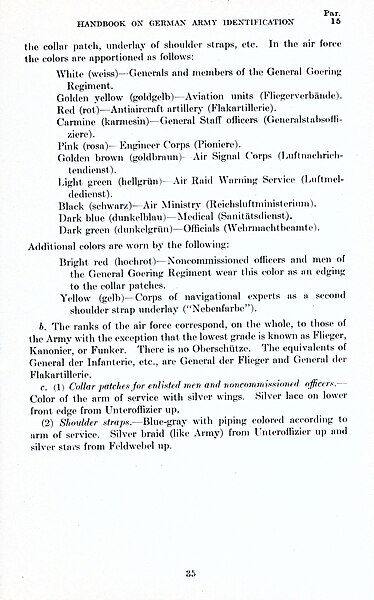 File:Handbook on German Army Identification 1943 35 Wehrmacht Luftwaffe (Air Force) Colors of arms of service (Waffenfarben) (WWII US War Dep No copyright USHMM) bright 41.jpg