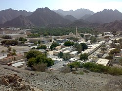 Hatta with Al Hajar Mountains in the background