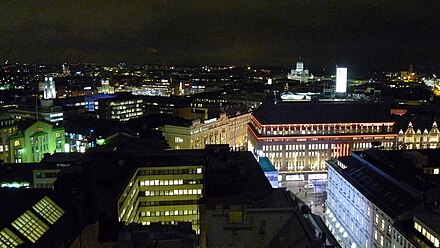 Night view of downtown Helsinki
