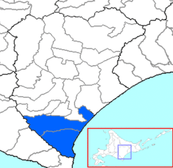 廣尾郡行政區域圖