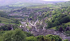 Holmfirth, näkymä kaupunkiin