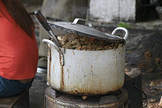 Hotpot cooking in the street, Hanoi, Vietnam