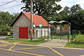 Čeština: Zastávka a hasičská zbrojnce v Odeři, části Hroznětína English: Bus stop and fire station in Odeř, part of Hroznětín, Czech Republic.