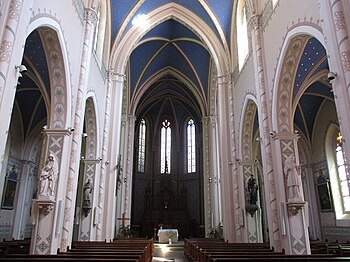 Interior de la iglesia.