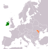 Location map for Ireland and Moldova.