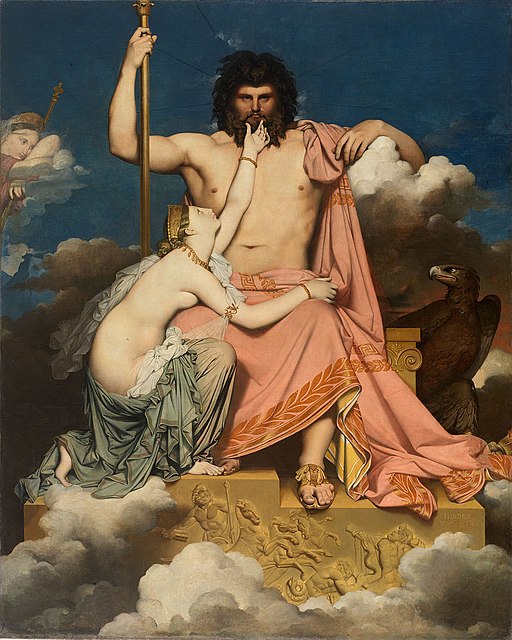 Júpiter y Tetis, por Dominique Ingres