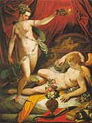 Amor y Psique,[117] de Jacopo Zucchi, 1589.