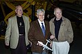 Tibbets with two other Enola Gay crewmen in 2004