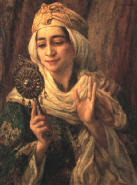 File:Jeune fille au miroir, Maroc - Louis Auguste Girardot (1858 - 1933).png