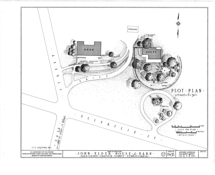 File:John Elder House and Barn, Twenty-fourth and Ellerslie Streets, Paxtang, Dauphin County, PA HABS PA,22-PAX,2- (sheet 1 of 7).tif