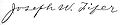 Signature of Joseph Wilson Fifer