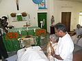 Noted malayalam writer Kakkanadans body at Benziger Hospital chappel, Kollam