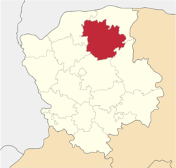 Location of Kamiņas-Kaširskas rajons